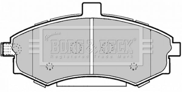 BORG & BECK Комплект тормозных колодок, дисковый тормоз BBP1896